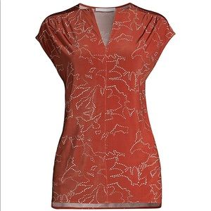 HUGO BOSS WOMENS ESOA V-NECK TOP BLOUSE - Medium - Nwt